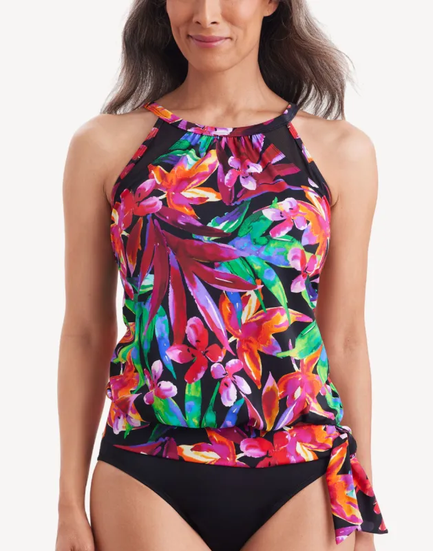 Secret Jungle High Neck Tankini Top sold by swimco