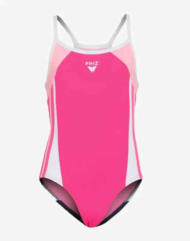 Girls Sportback Polyester One Piece sold by swimco
