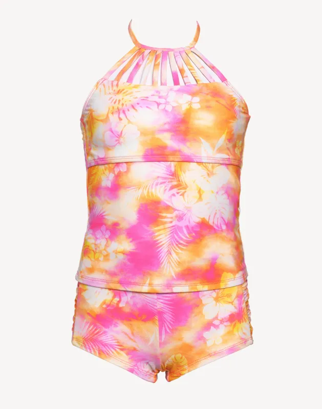Girls High Neck Tankini Set sold by swimco