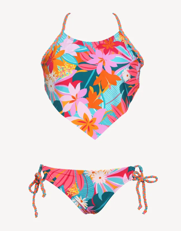 Girls Aloha Hankerchief Tankini Set sold by swimco