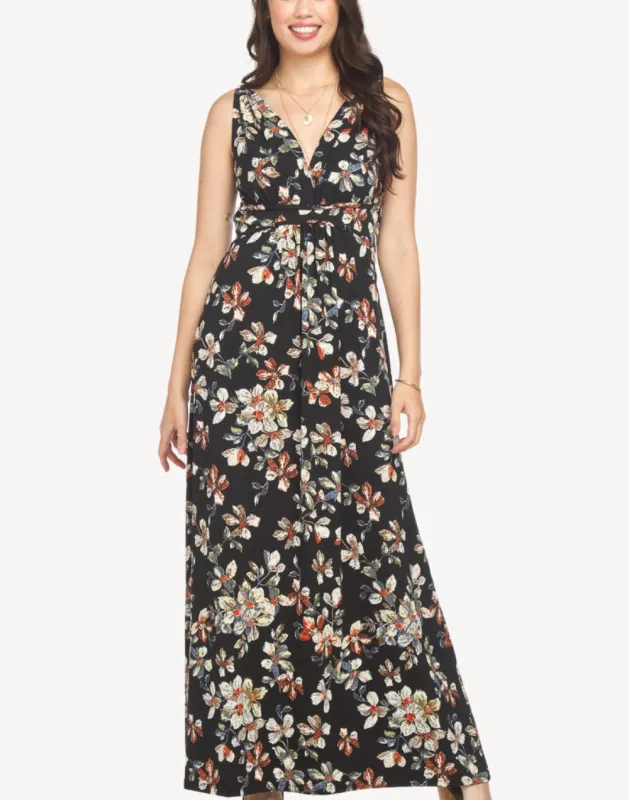 Texture Floral Grecian Maxi Dress sold by swimco