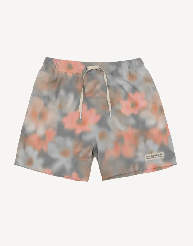 Blurred Floral 17" Swim Trunk made by TEAMLTD