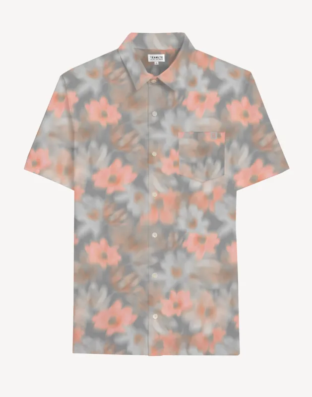Blurred Floral Classic Button Up Shirt made by TEAMLTD