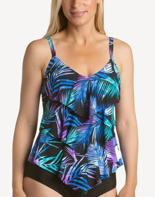 Aruba Tiered Ruffle Tankini Top sold by swimco