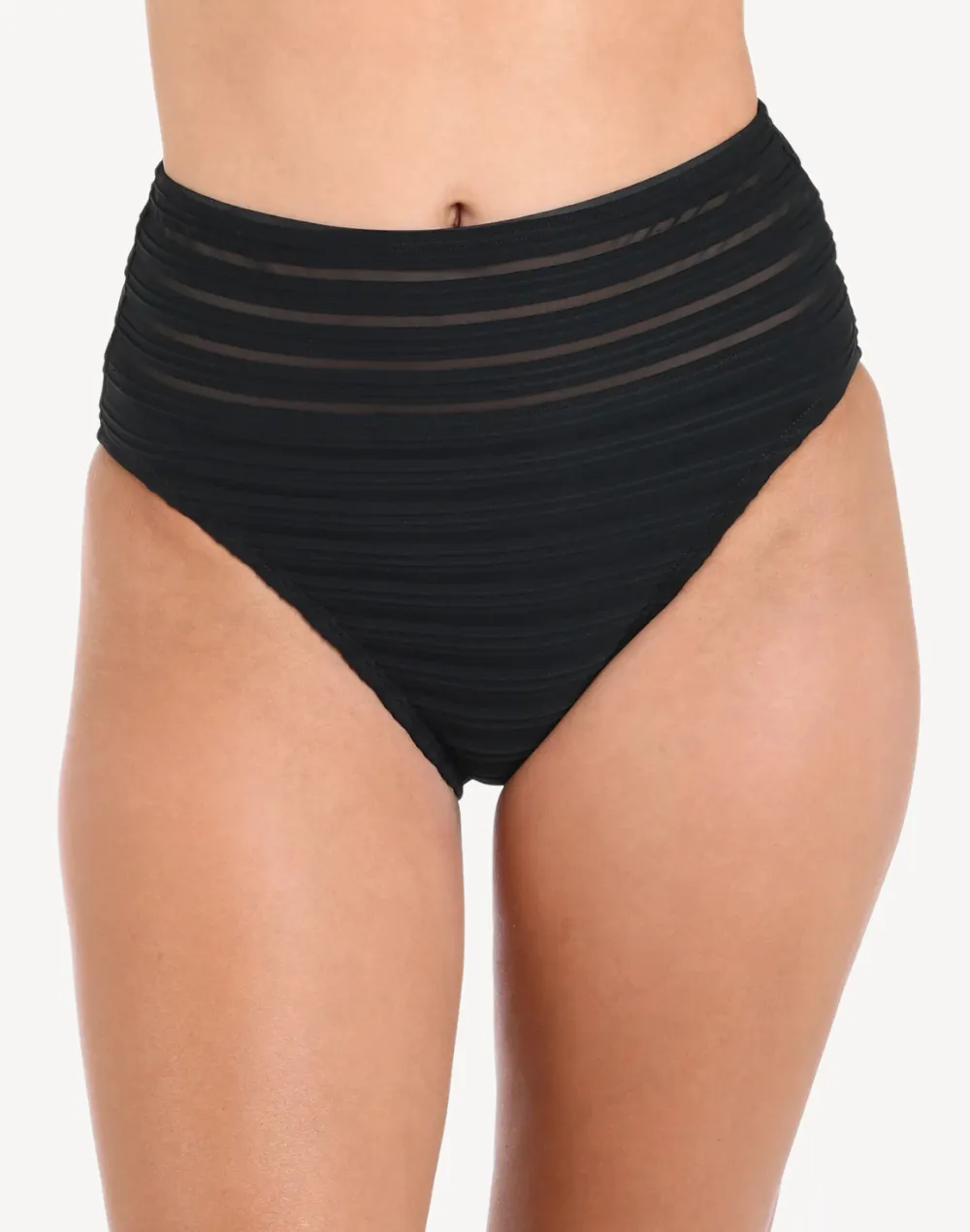 Fluid Lines High Waist Bikini Bottom sold by swimco