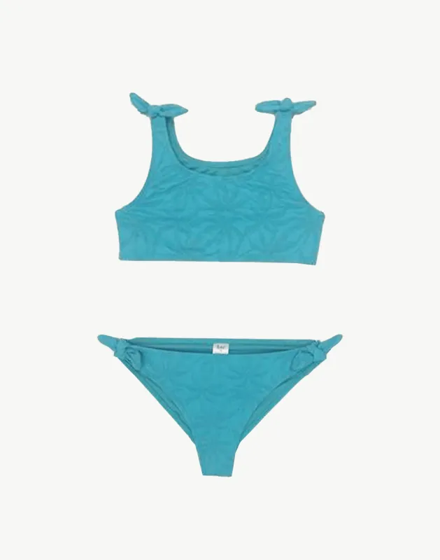 Girls Palm Palm Knot Bikini Set sold by swimco