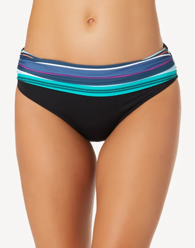 Barcode Stripe Foldover Bikini Bottom sold by swimco