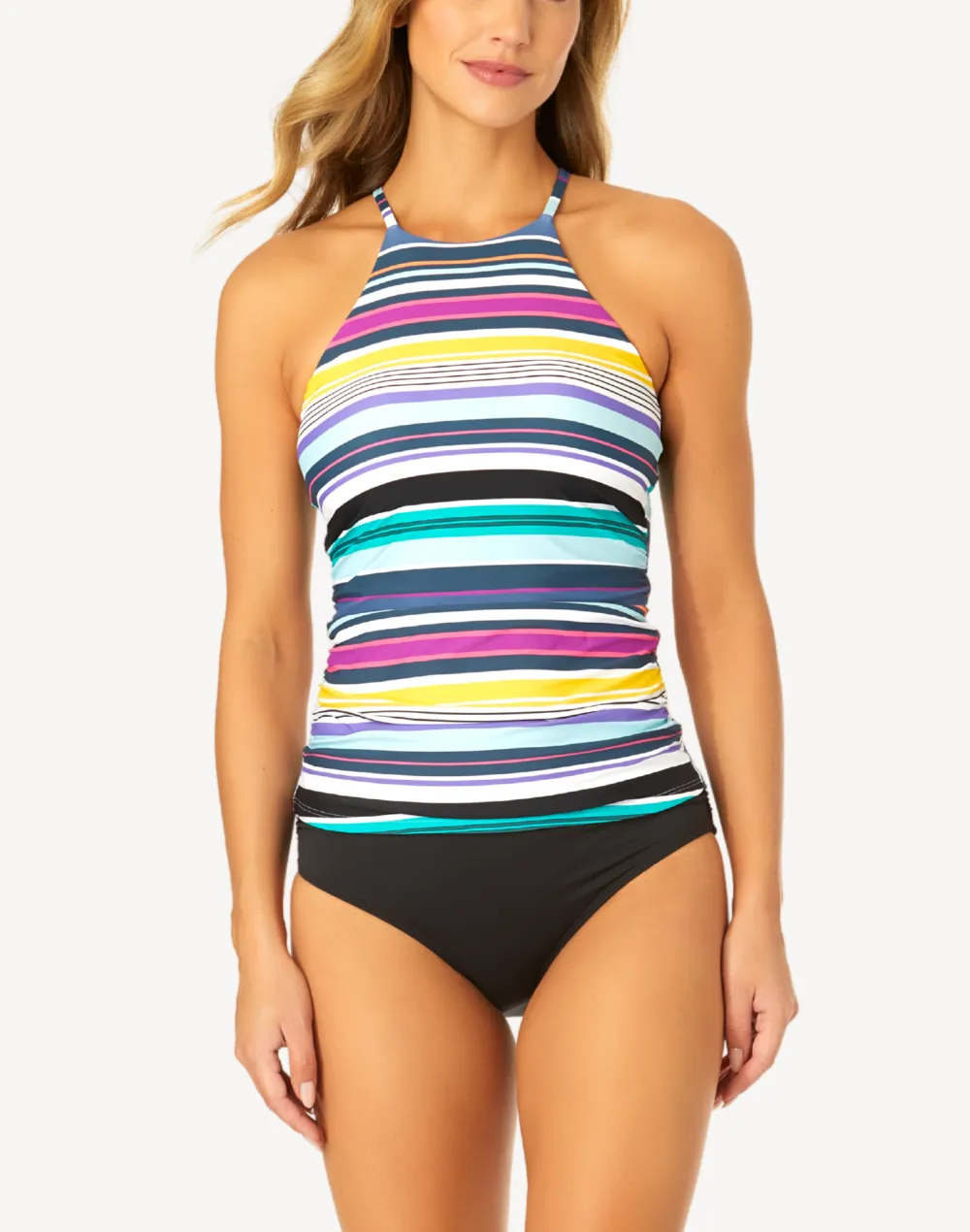 Barcode Stripe High Neck Tankini Top sold by swimco product image thumbnail 3