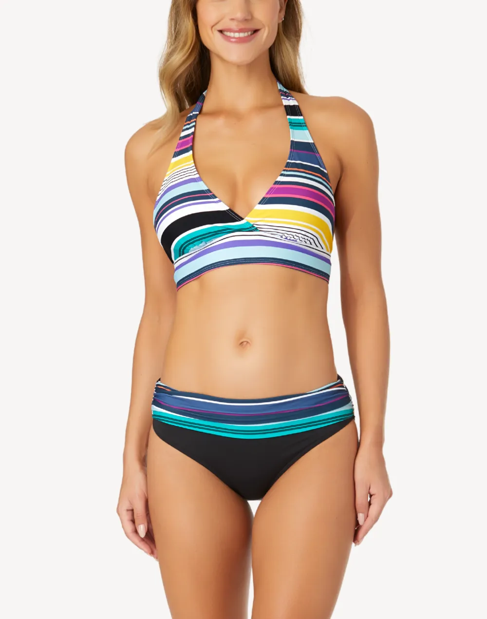 Barcode Stripe Marilyn Halter Bikini Top sold by swimco product image thumbnail 3