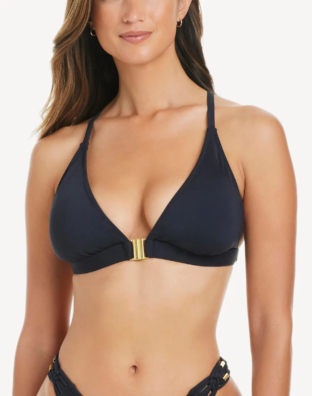 La Cote D'Azur Macrame Front Open Bikini Top sold by swimco