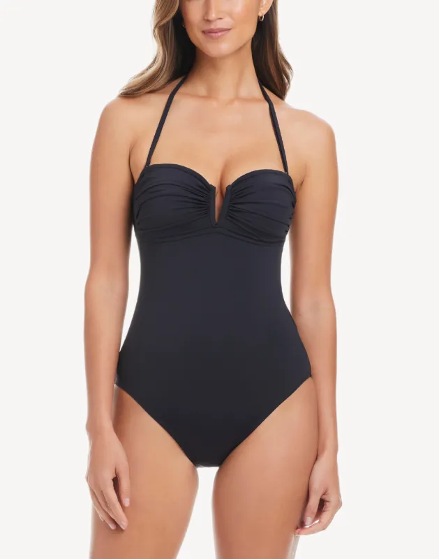 La Cote D'Azur Macrame Bandeau One Piece Swimsuit sold by swimco