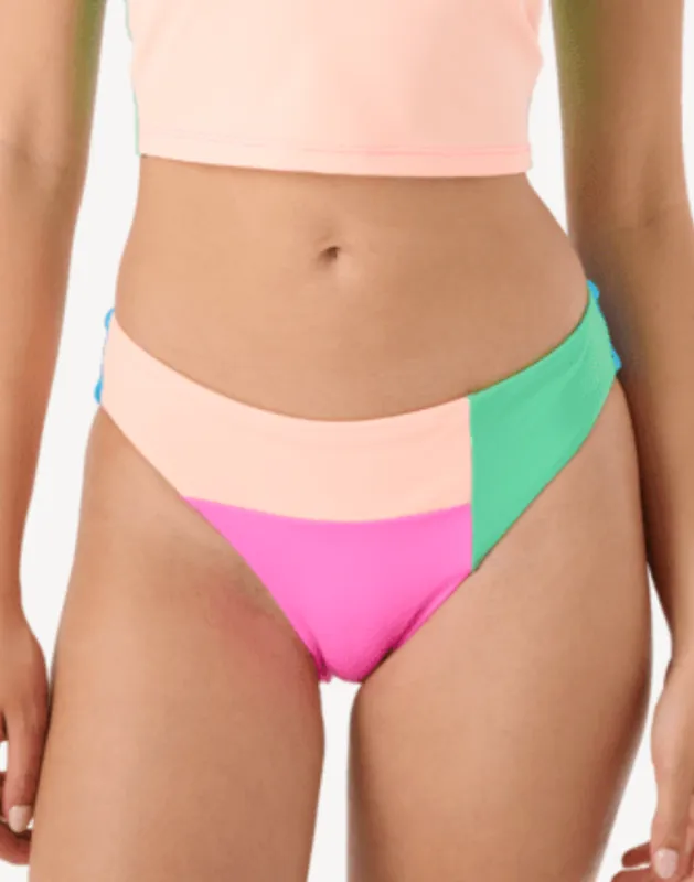 Surf City Colourblock Hipster Bikini Bottom made by Roxy