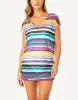 Barcode Stripe Mesh Tee Cover Up sold by swimco