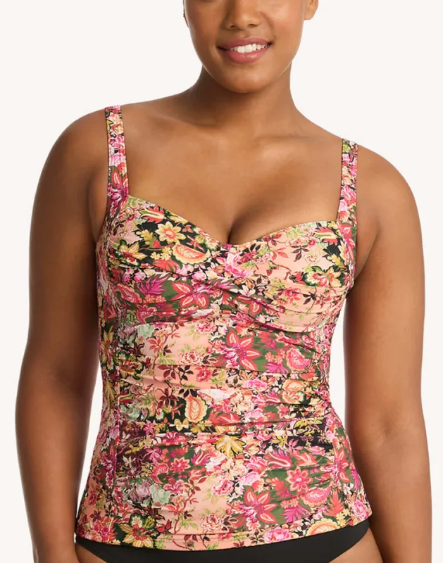 Wildflower Twist Front Tankini Top sold by swimco