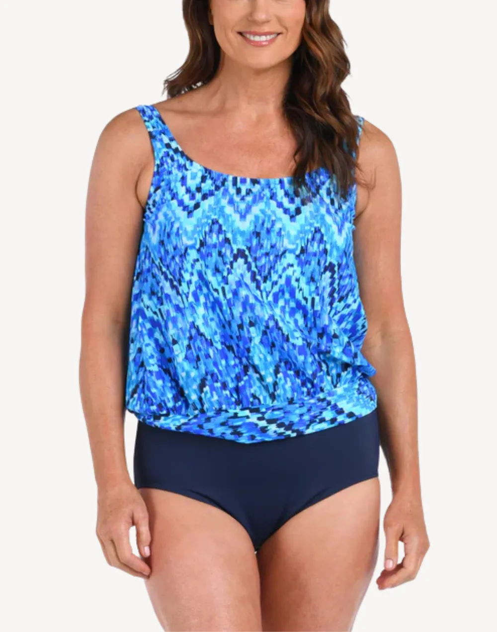 Artisan Ikat Blouson Tankini Top sold by swimco product image thumbnail 3