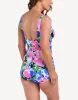 Summer Splash Shirred Front Girl Leg One Piece Swimsuit sold by swimco