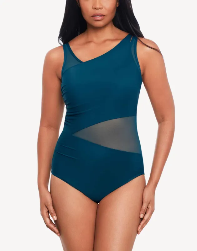 Illusionist Azura One Piece Swimsuit sold by swimco