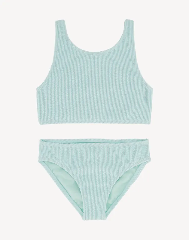 Girls Crinkle Texture Bikini Set sold by swimco