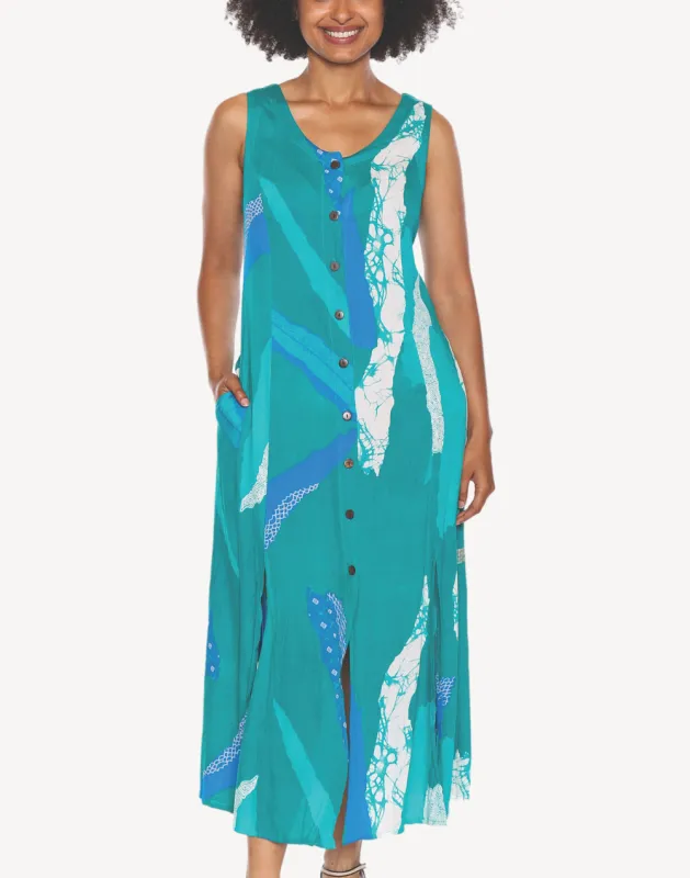 Full Button Front Maxi Dress sold by swimco