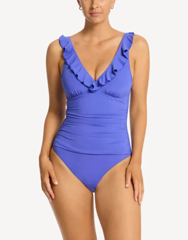 Essentials Edit D/DD Frill One Piece Swimsuit sold by swimco