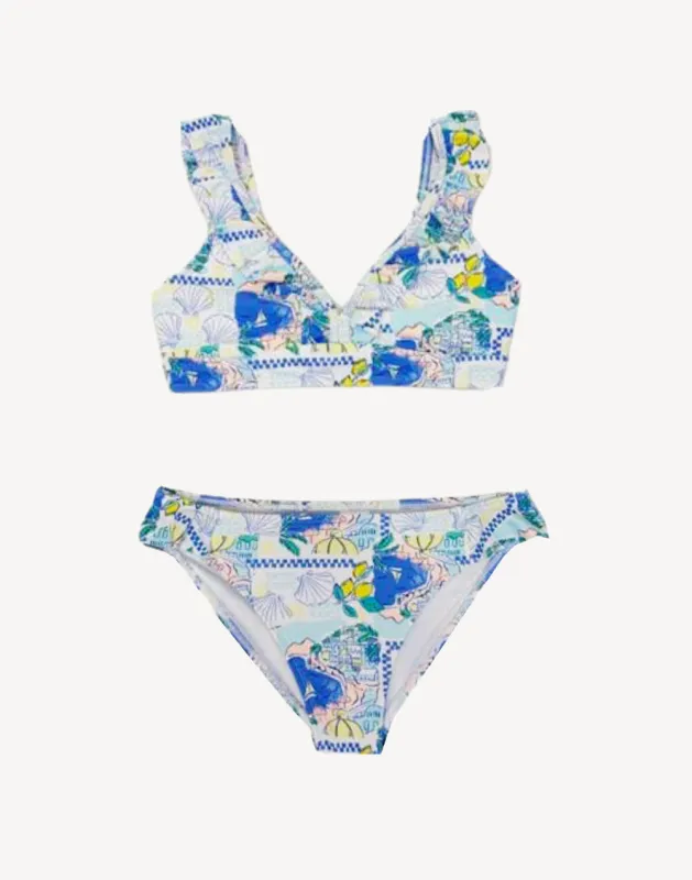Girls Summer Coast Ruffle Bikini Set sold by swimco