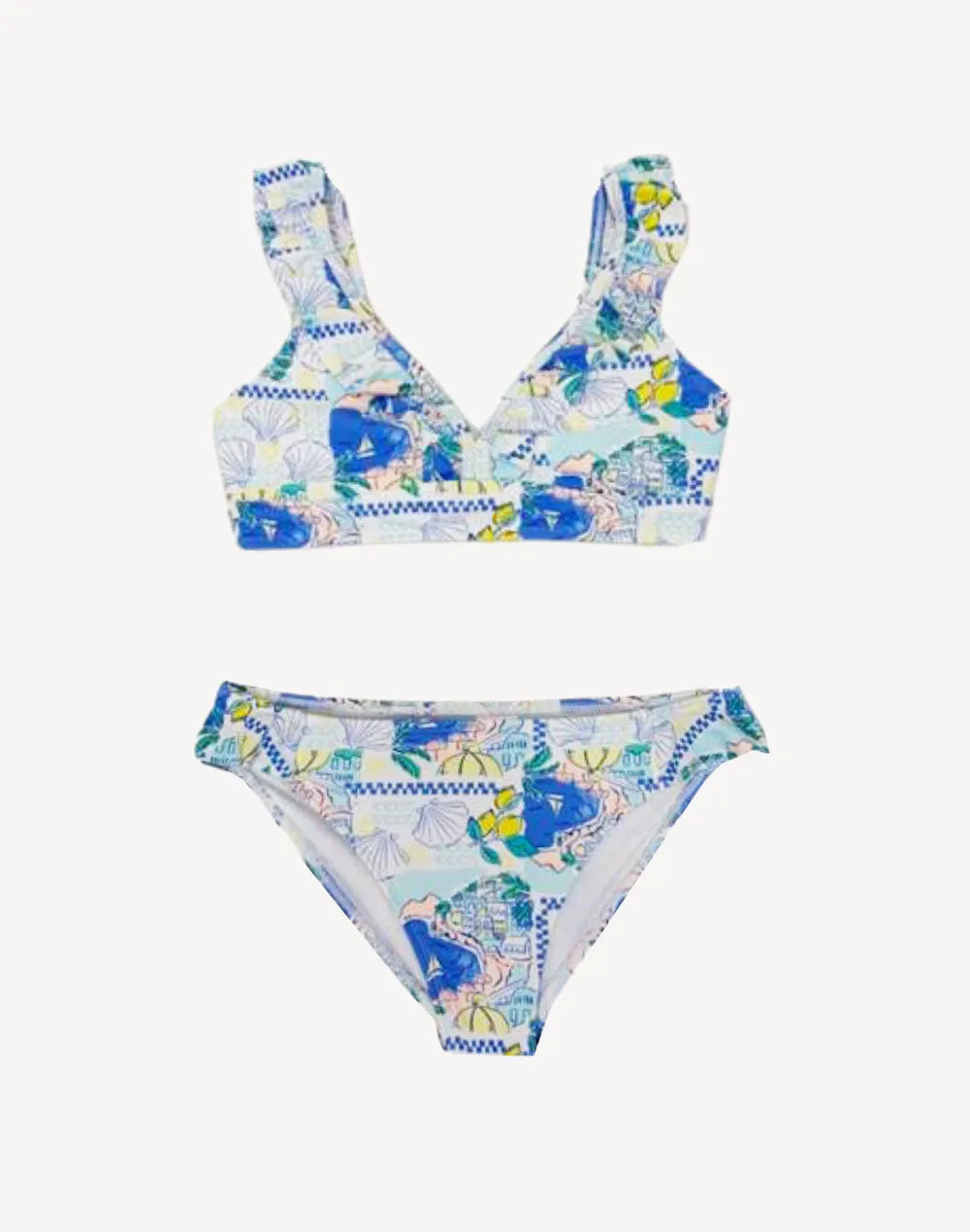 Girls Summer Coast Ruffle Bikini Set sold by swimco
