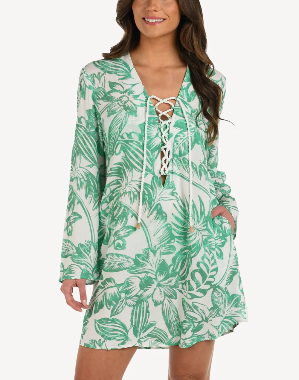 Batiki Balinese Lace Front Tunic Cover Up sold by swimco