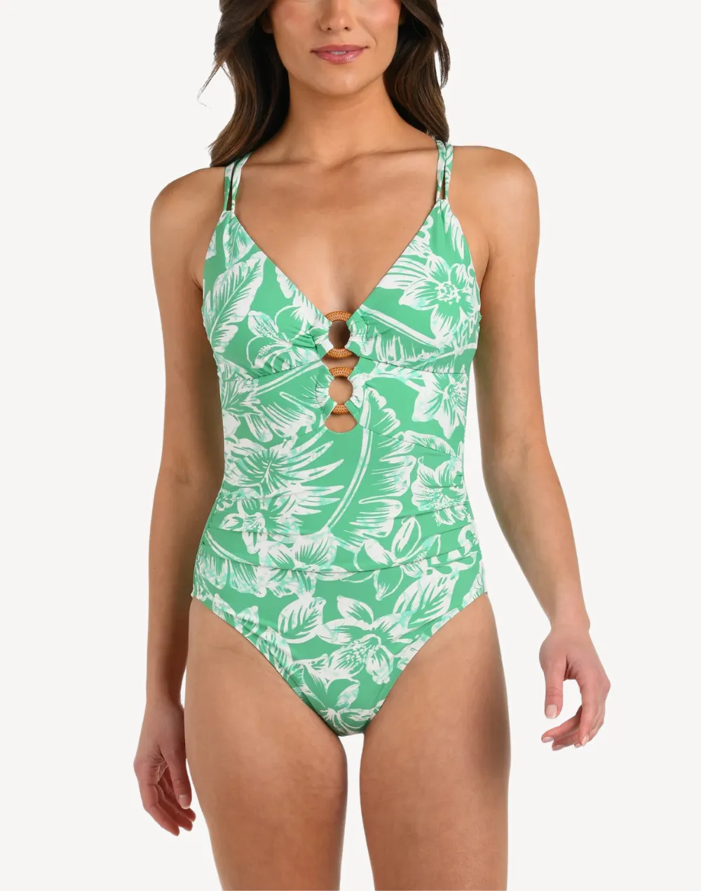 Batiki Balinese Lace Up One Piece Swimsuit sold by swimco
