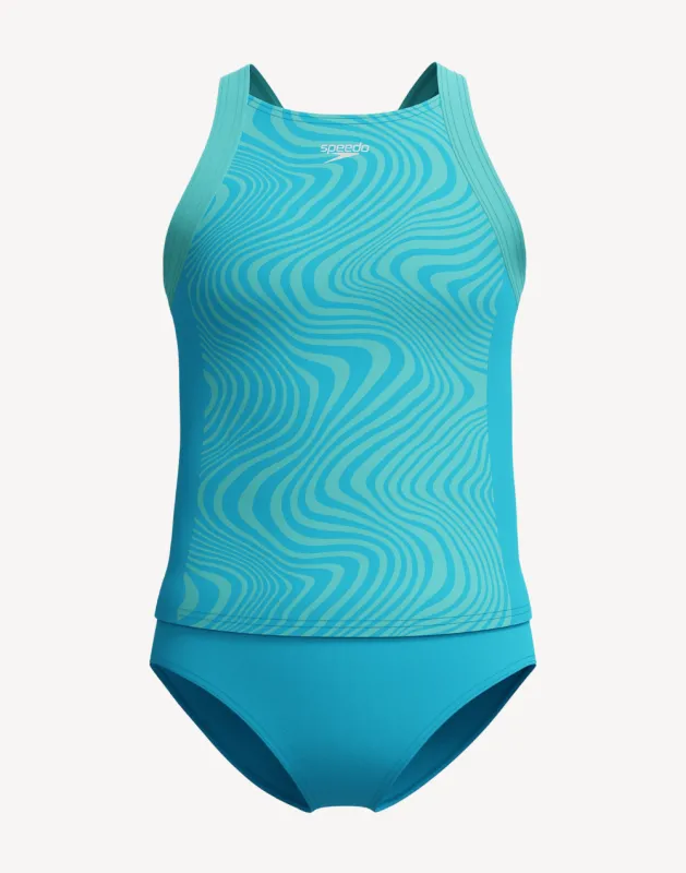 Girls Aloha Swirl Tankini Set sold by swimco