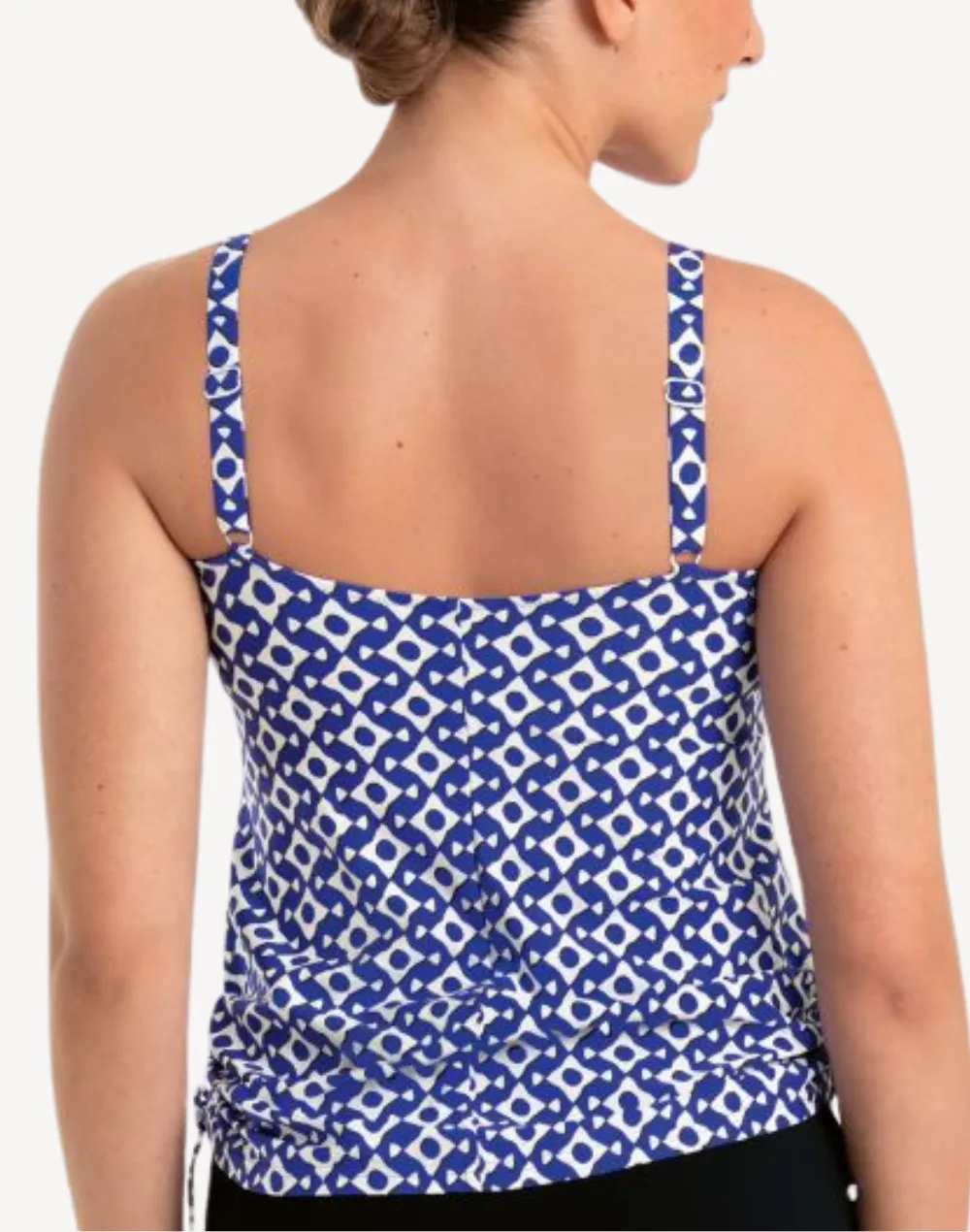 Blue Eyes Latina D Cup Mastectomy Tankini Top sold by swimco product image thumbnail 2
