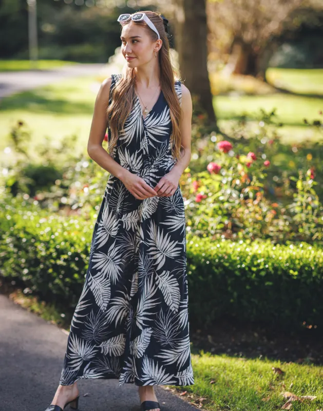 Sleeveless Plunge Jumpsuit sold by swimco