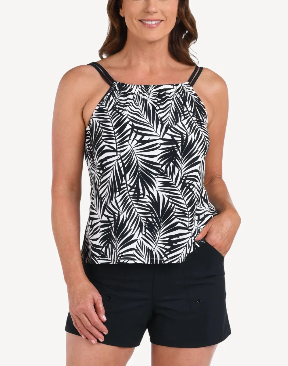 Palm Retreat High Neck Tankini Top sold by swimco product image thumbnail 3