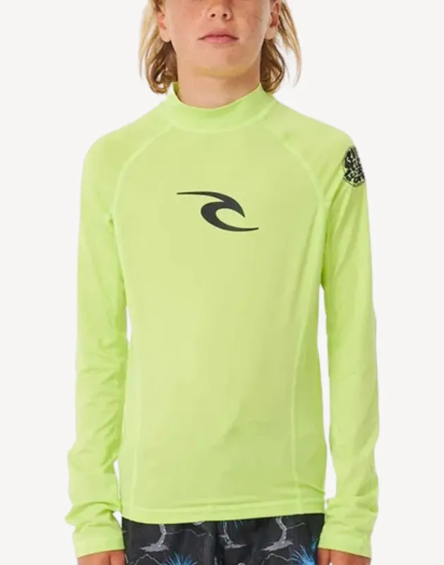Boys Waves UPF 50 Long Sleeve Rashguard sold by swimco