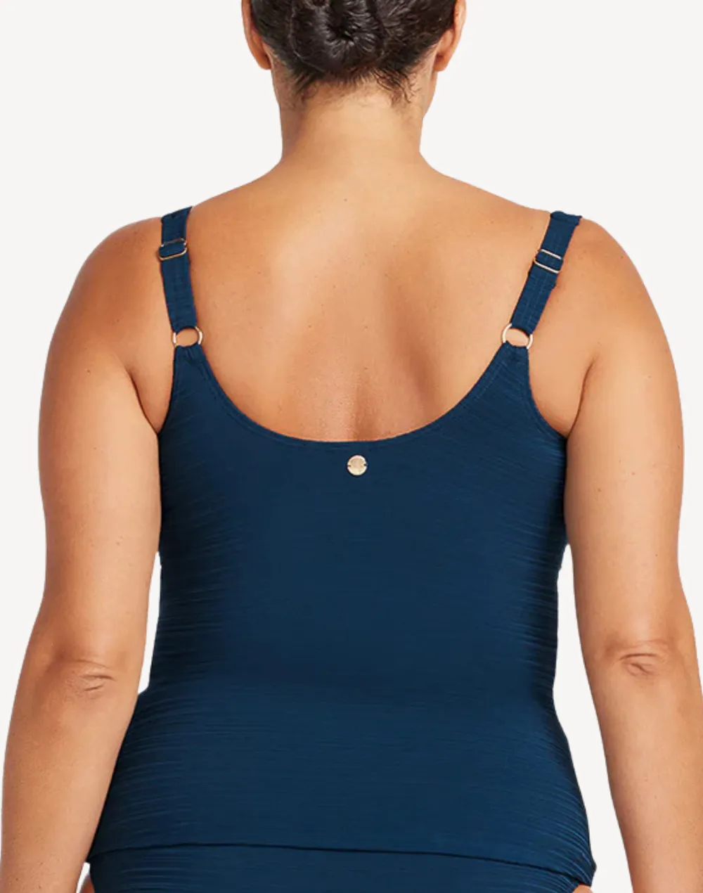 Aria Navy Delacroix Plus Size Tankini Top sold by swimco product image thumbnail 2