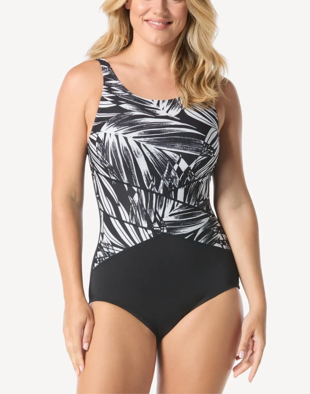 Palm Beach High Neck Polyester One Piece Swimsuit sold by swimco