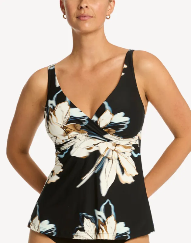 La Luna Cross Front Swing Tankini Top sold by swimco