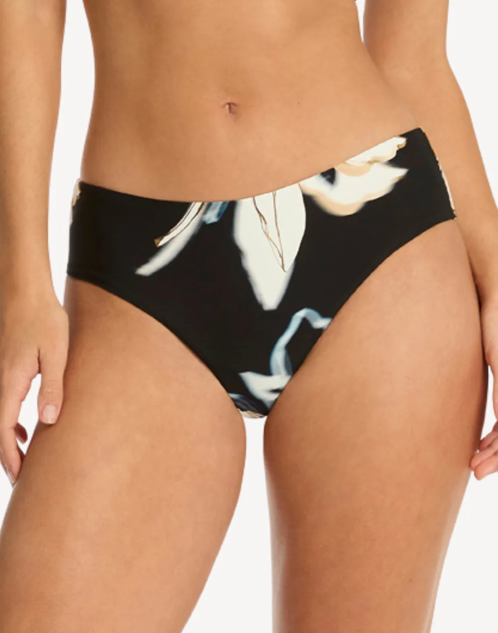 La Luna Mid Rise Bikini Bottom sold by swimco
