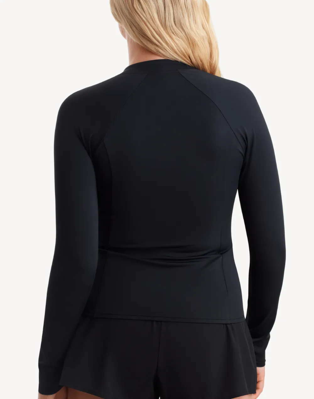 Solid Zip Front UPF 50 Long Sleeve Swim Shirt sold by swimco product image thumbnail 2