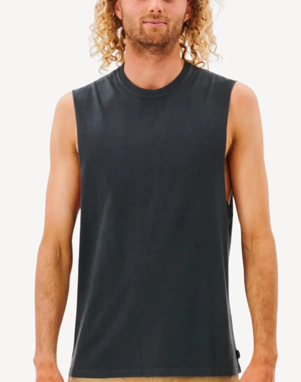 Plain Wash Muscle Tank sold by swimco