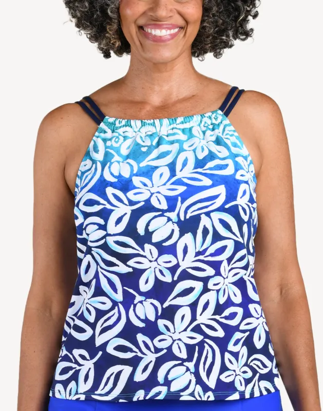 Into The Lagoon High Neck Tankini Top sold by swimco