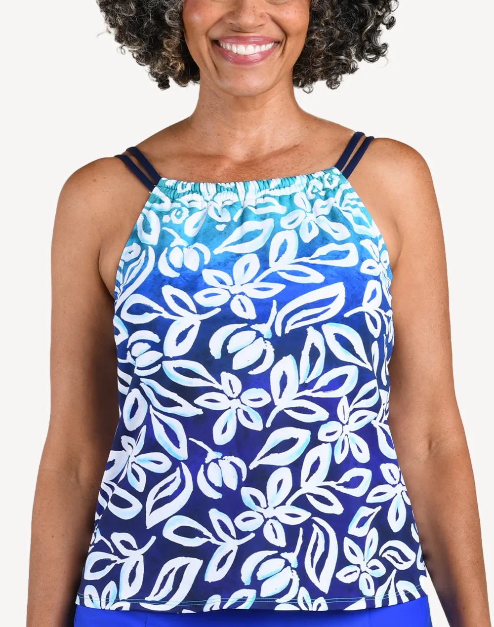 Into The Lagoon High Neck Tankini Top sold by swimco