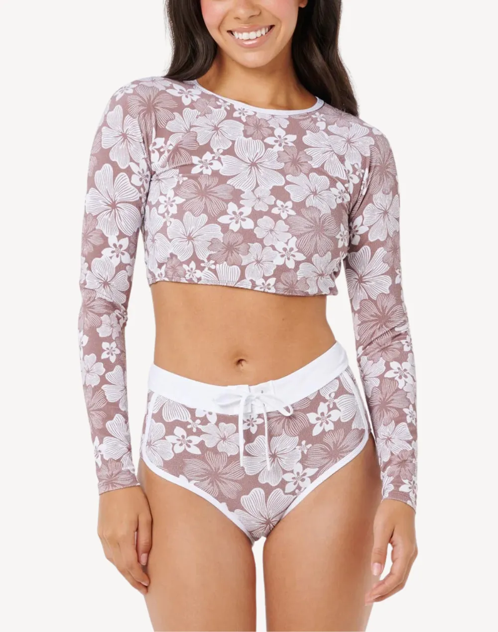 Aloha State Crop Long Sleeve Bikini Top sold by swimco product image thumbnail 4