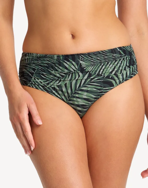 Lombok Ruched Mid Rise Bikini Bottom sold by swimco