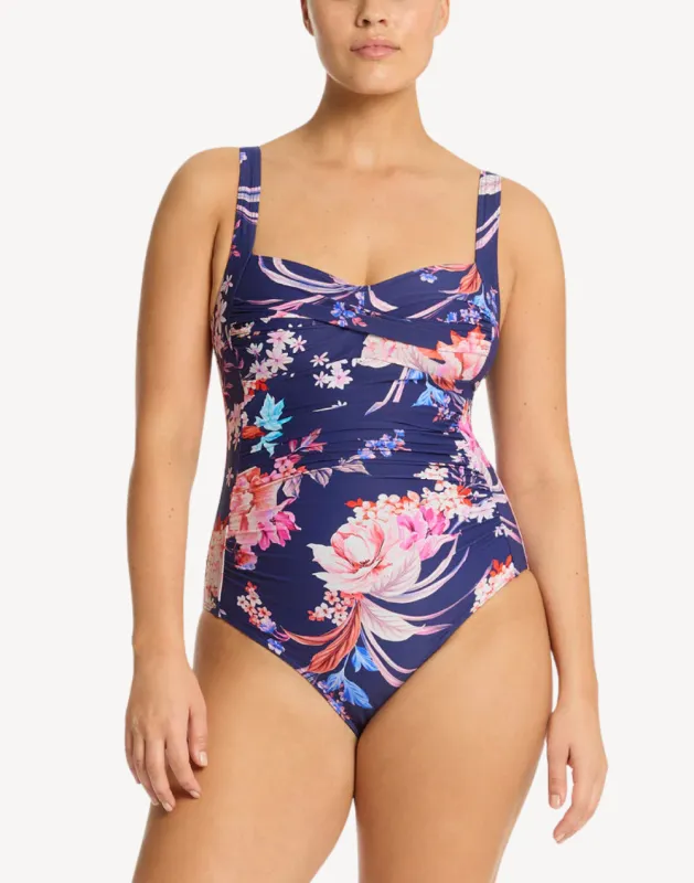 Indochine Twist Front Multifit One Piece Swimsuit sold by swimco