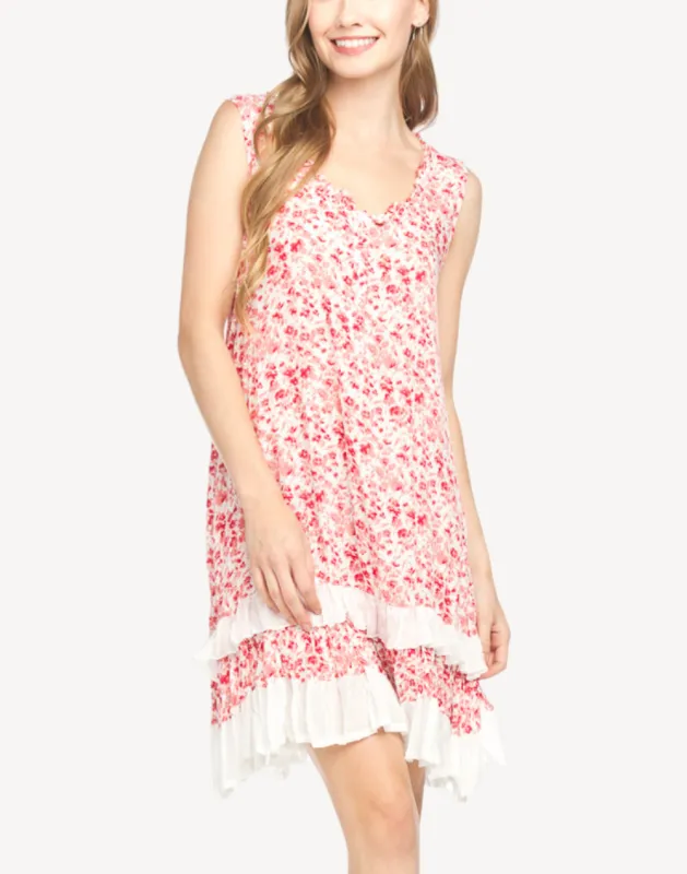 Ditsy Floral Crinkle Short Dress sold by swimco