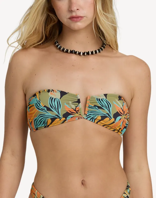 Des Tropiques V Bandeau Bikini Top made by Billabong