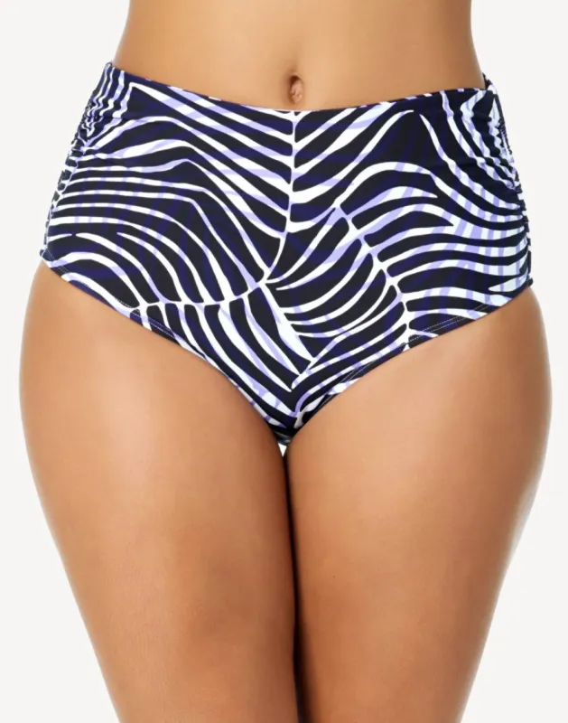 Shadow Palm Convertible High Waist Bikini Bottom sold by swimco