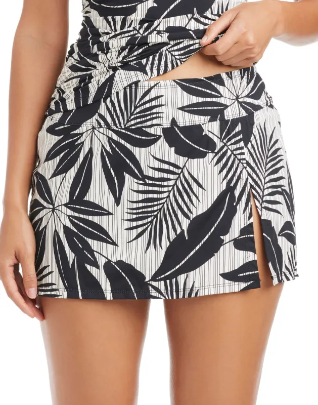 Island Time High Waist Skirted Bikini Bottom sold by swimco