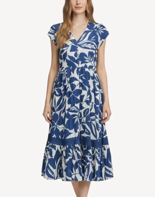Ruffle Hem Midi Dress made by swimco