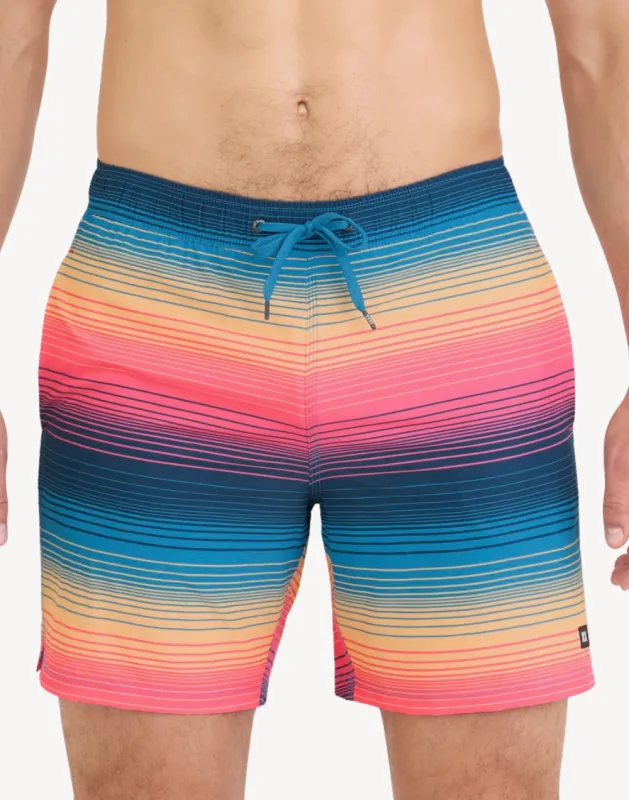 Hazy Stripe Oh Buoy 18" Swim Trunk made by swimco